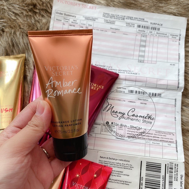 Lotion dưỡng thể Victoria secret có bill 100ml - 250ml