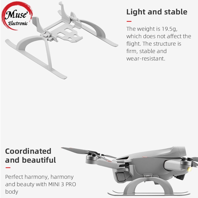 Khung Hạ Cánh Mở Rộng Có Thể Gập Lại Bảo Vệ Chân Đế Máy Ảnh Cho Dji Mini 3 Pro