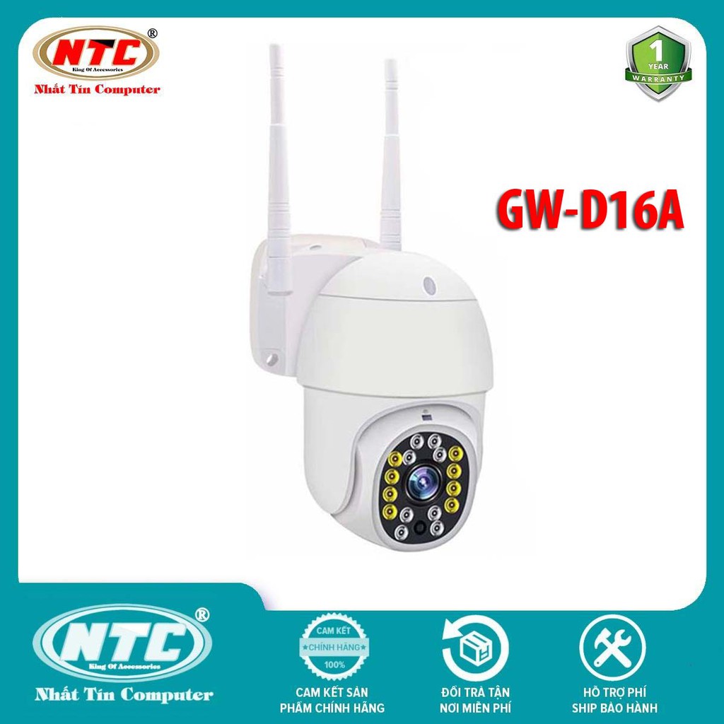 Camera IP Wifi Ngoài trời Yoosee GW-D16A PTZ 2 Râu FullHD 1080P 8 LED trợ sáng, 8 LED hồng ngoại (Trắng) Nhất Tín