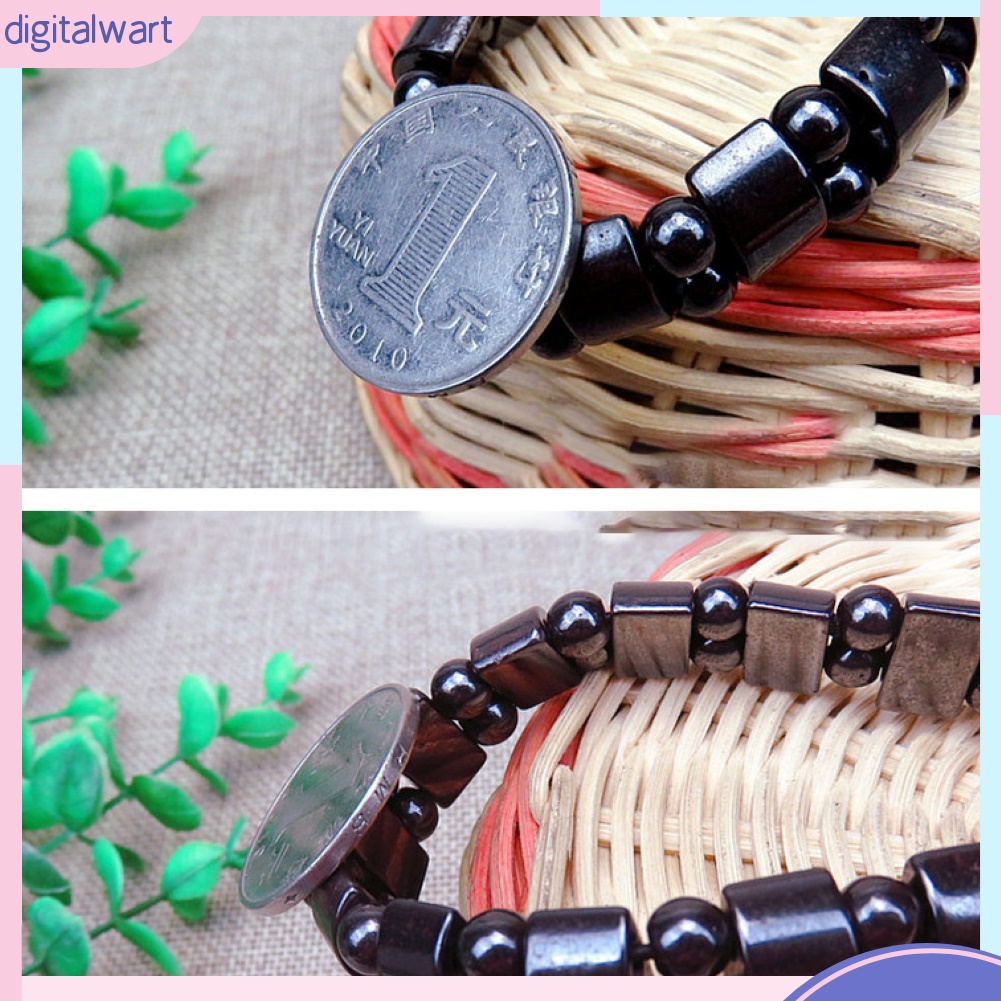 Vòng Tay Chuỗi Hạt Đá Hematite Nhân Tạo Thời Trang Unisex