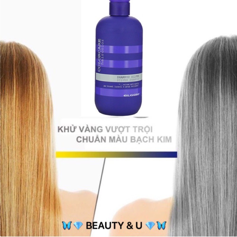 DẦU GỘI TÍM ELGON KHỬ ÁNH VÀNG CHO TÓC TẨY, BẠCH KIM, TÓC NHUỘM MÀU SÁNG 309G