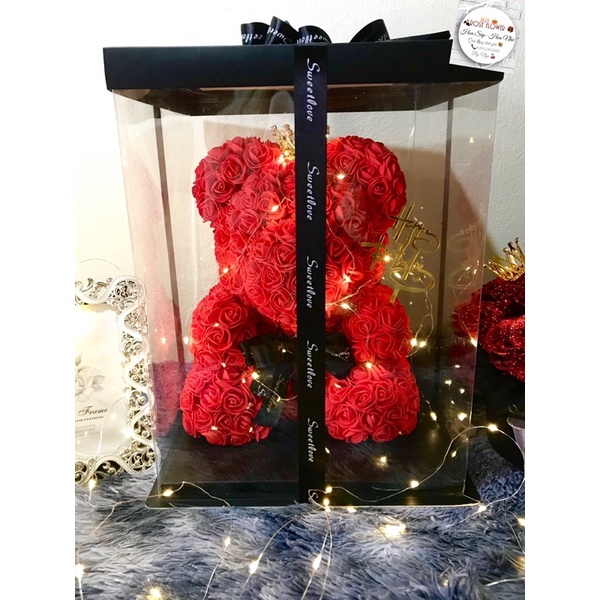 [ Quà Tặng ] Gấu Hoa 40cm Kèm Phụ Kiện