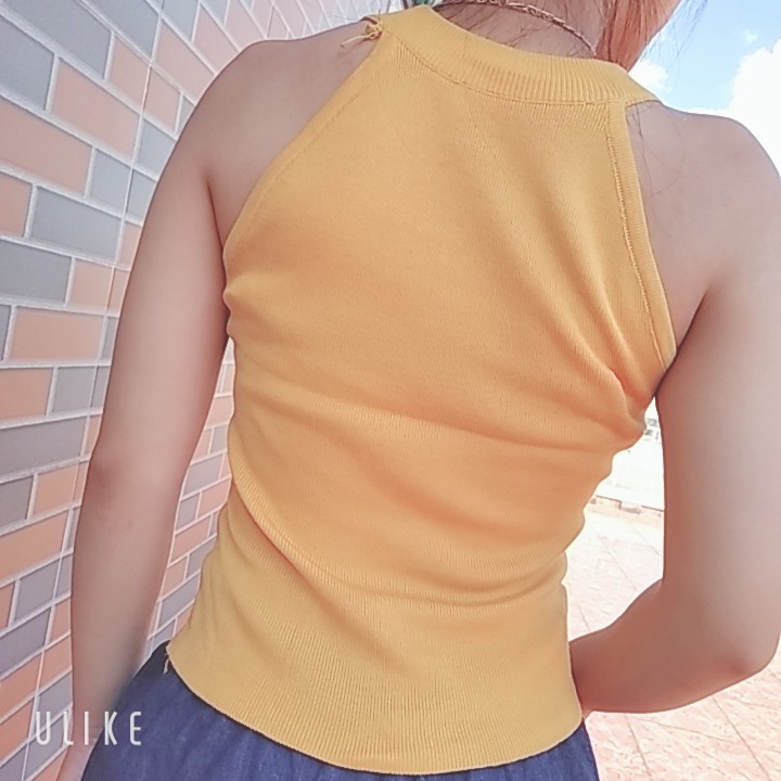 áo len cổ yếm