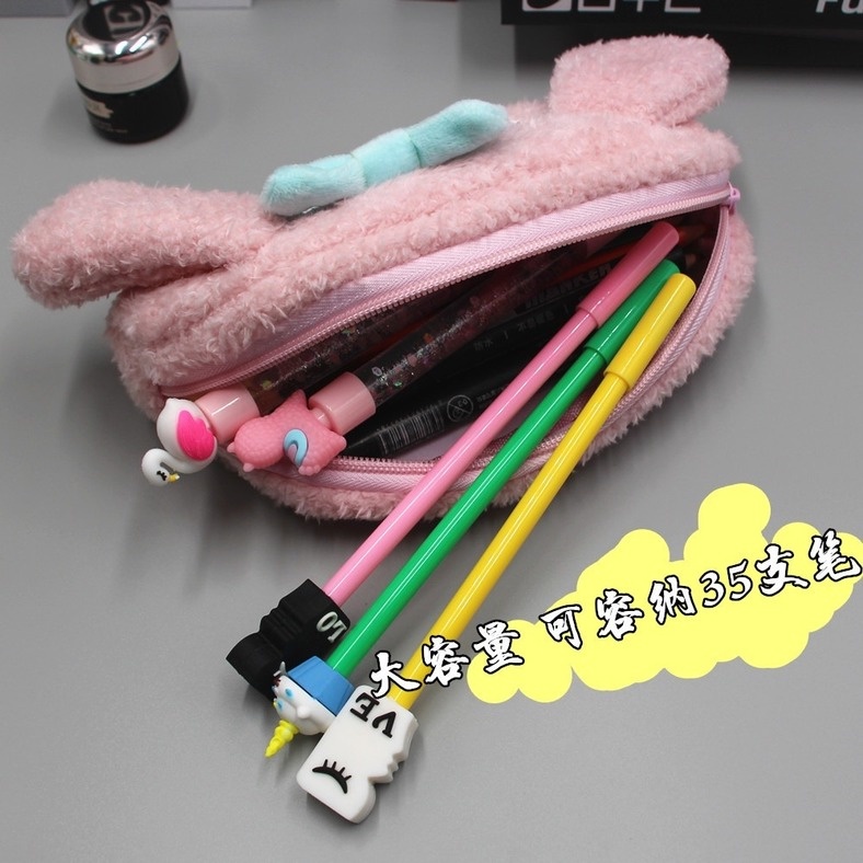 Túi Đựng Bút Chì / Đồ Trang Điểm Hình Búp Bê Cinnamoroll My Melody Kuromi Nhồi Bông Sức Chứa Lớn Dễ Thương Cho Học Sinh