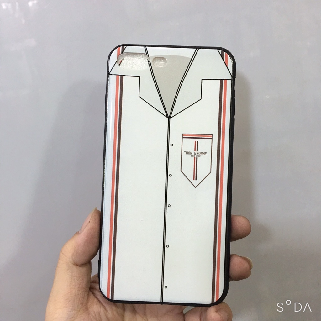 Ốp lưng Thom Browne lưng bóng viền dẻo iPhone 6.6s/ 6Plus.6sPlus/ 7Plus, 8Plus