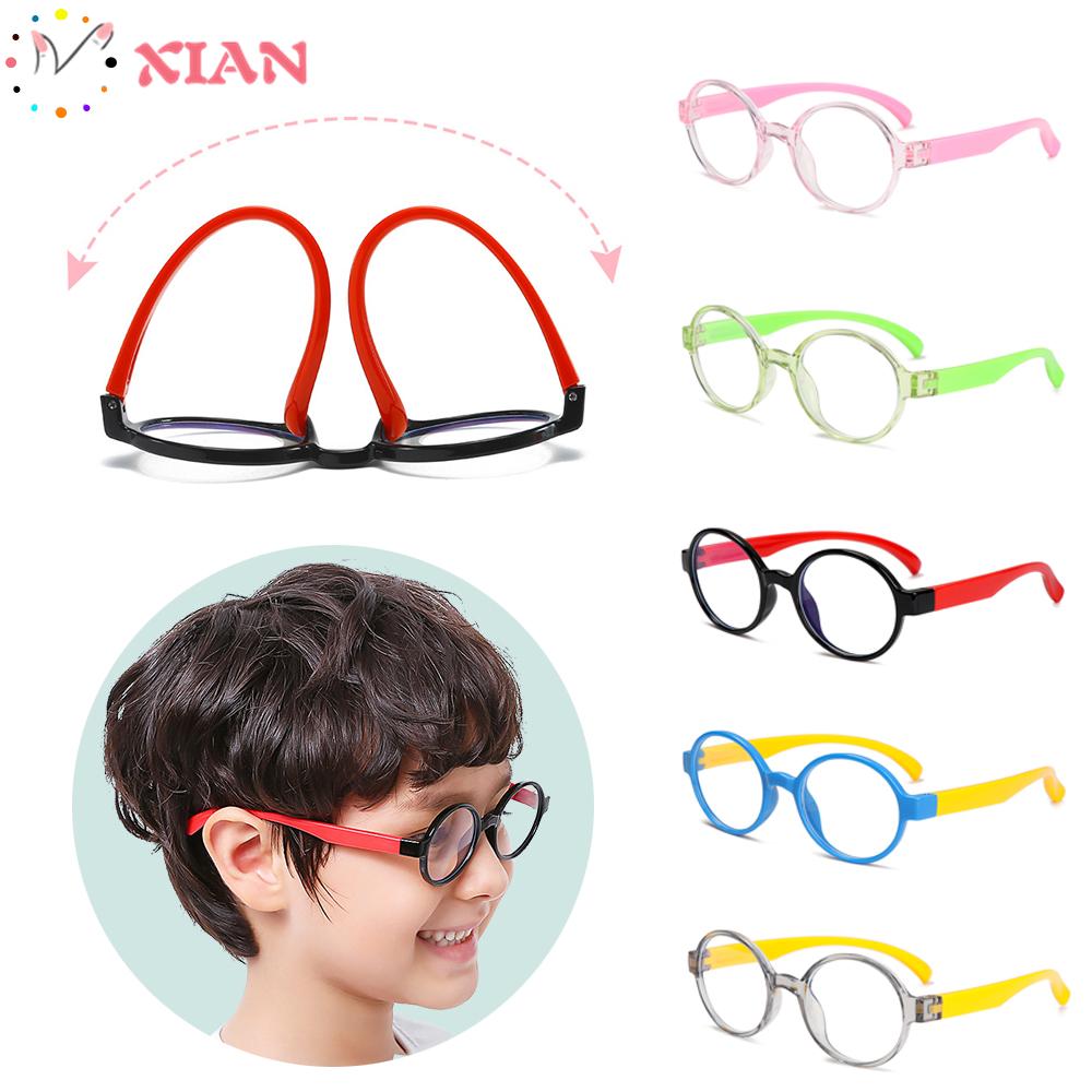 XIANSTORE Ultralight Children Goggles Radiation Protection Kids Eyeglasses Anti-blue Light Glasses Vision Care Soft Frame Anti-blue Rays Boys Girls Fashion...