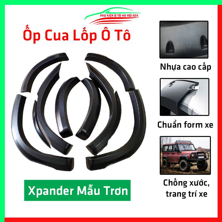 Bộ ốp cua lốp xe ô tô Xpander 2018-2022 mẫu trơn trang trí bảo vệ lốp xe