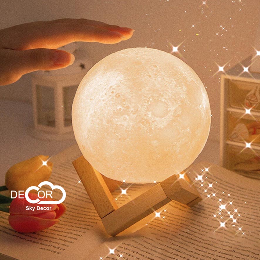 Đèn ngủ mặt trăng 3D Sky Decor - Dùng trang trí nhà cửa, đèn ngủ, quà tặng
