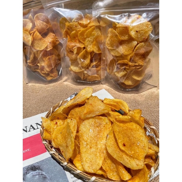 HCM khoai tây sấy- snack khoai Đà Lạt túi zip 200g vị mắm ớt hành