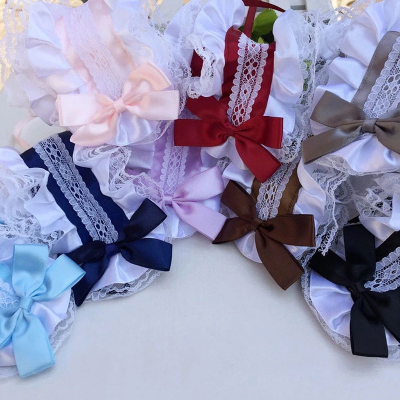 Cài tóc phối nơ ren phong cách lolita ngọt ngào cho nữ