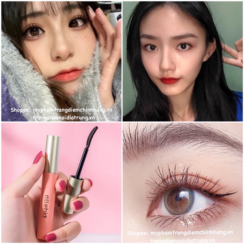 Mascara Màu Nâu Tối Dupe Ukiss Dài, Dày, Cong, Lâu Trôi, Chống Thấm Nước, Không Nhoè