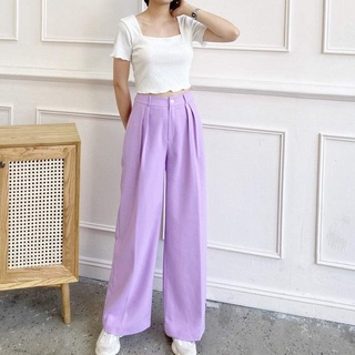 Quần culottes khóa cài cúc siêu mát hàng VNXK, quần cạp có đỉa