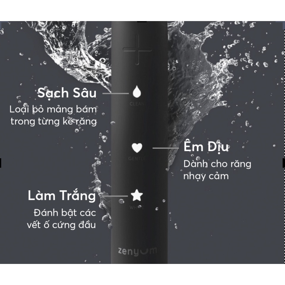 Bộ Bàn Chải Điện Zenyum Sonic + 3 Đầu Thay Thế - Màu Tự Chọn