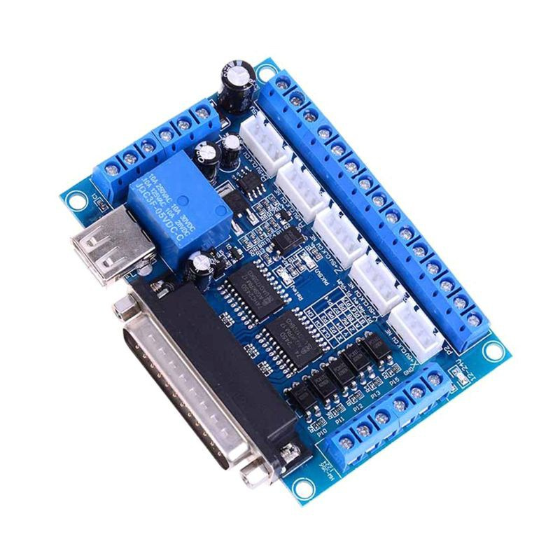 Bảng Mạch Khởi Động 5 Trục Cnc Kèm Dây Cáp Usb Cho Động Cơ Bước Mach3 Parallel