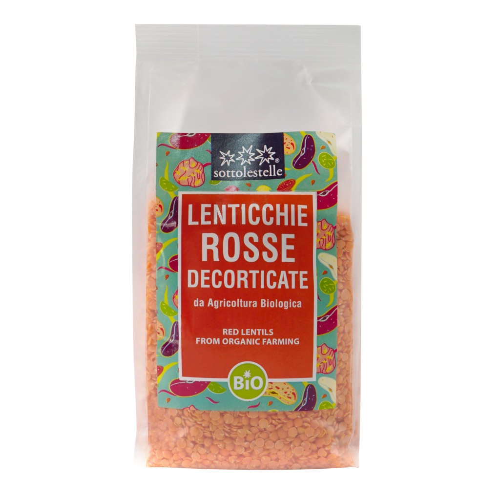 Đậu Lăng Đỏ Hữu Cơ Sottolestelle Organic Hulled Red Lentils