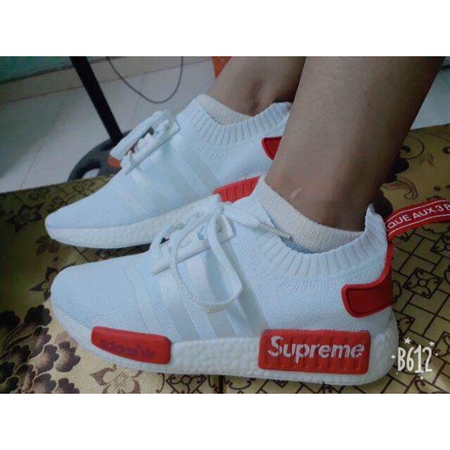 HOT HOT Nhất Giày ADIDAS NMD Supreme trắng đỏ sale thật, không deal ảo kẻo hết ) new . . . new ⚡ . 🌺 ` ‣ ` , : "