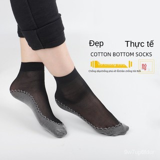 Nữ Cotton Cuối Thép Vớ Mùa Hè Thoáng Khí Nhung Vớ Lụa Ngắn