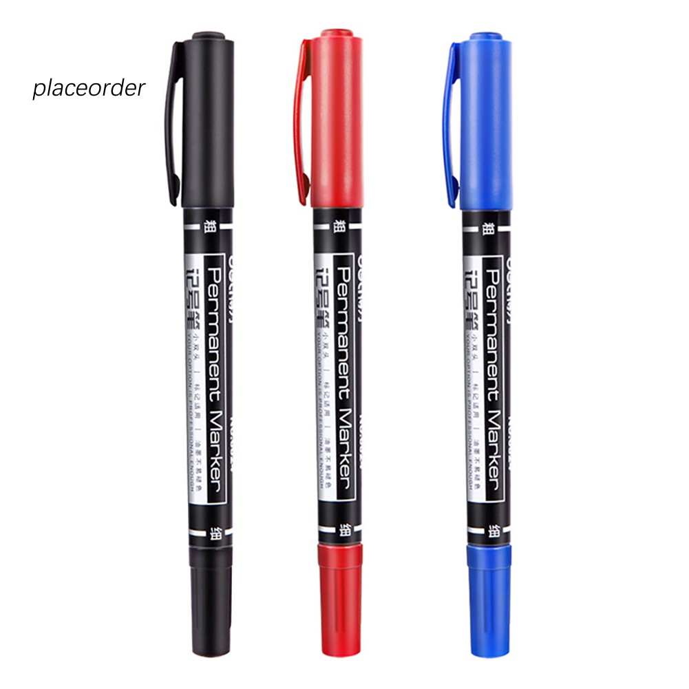 0.5/1mm Double Tip Permanent Paint Marker Fine Line Drawing Writing Oil Pen