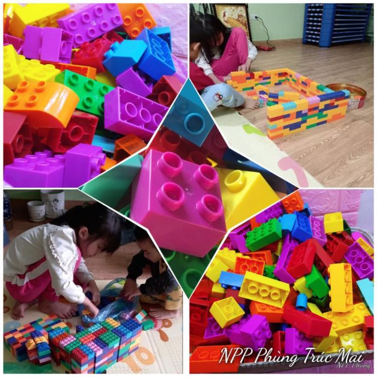 [ FREESHIP ] 1KG Xếp Hình Bán Cân Gạch Lê Gô lắp nghép đồ chơi trong phòng cho trẻ em, Sản xuất tại Việt Nam