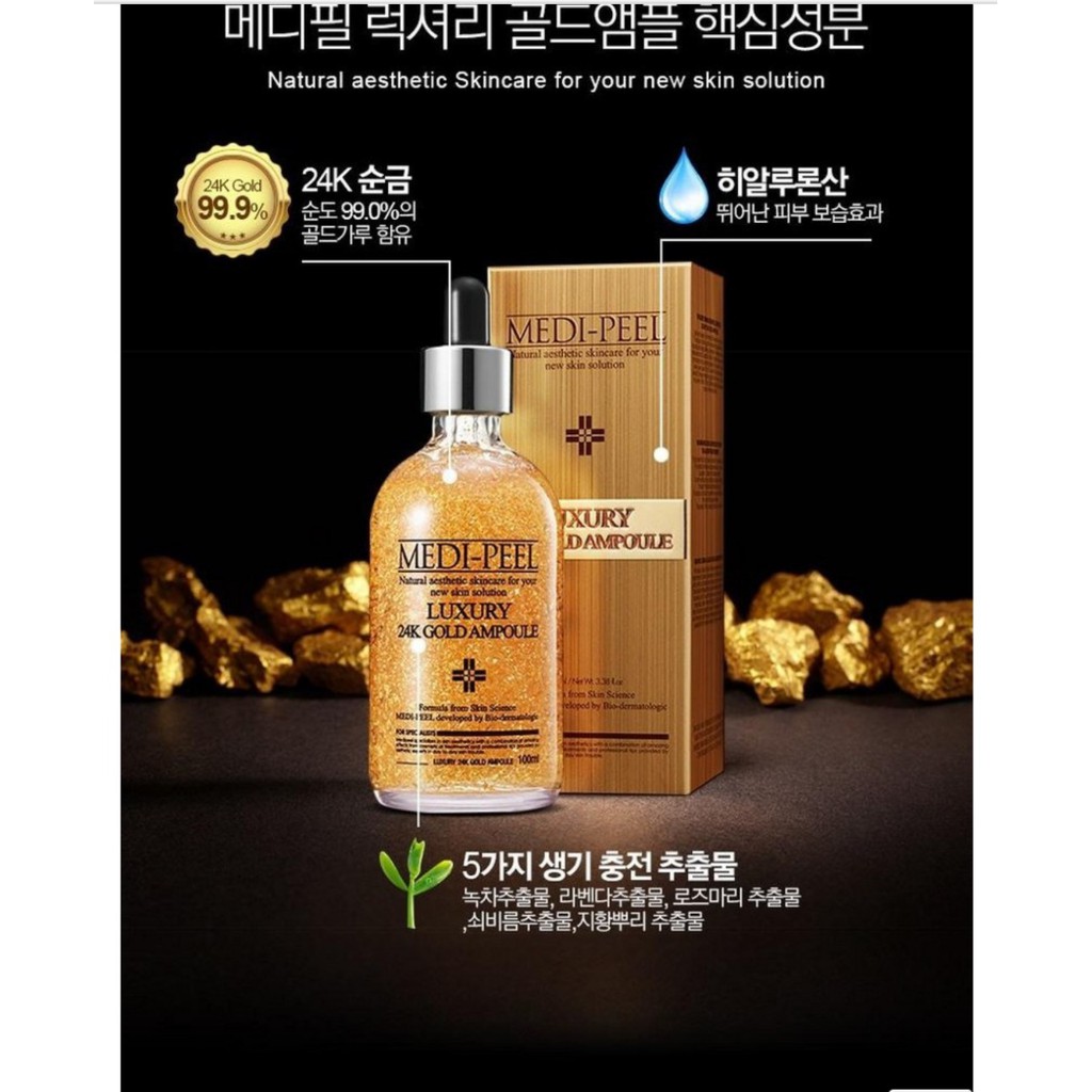 SERUM TINH CHẤT VÀNG LUXURY 24K GOLD AMPOULE (Date 12/2024 ) - HÀN QUỐC