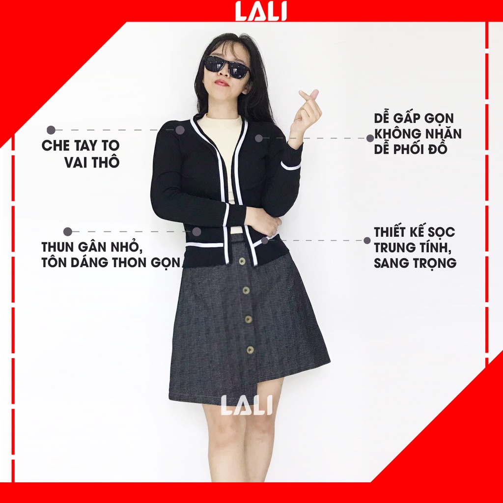 Áo khoác cardigan thun gân kẻ sọc tôn dáng | BigBuy360 - bigbuy360.vn