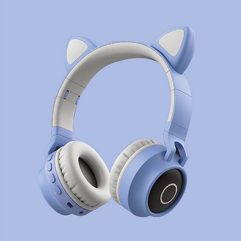 Tai Nghe Bluetooth Không Dây Hình Tai Mèo Dễ Thương