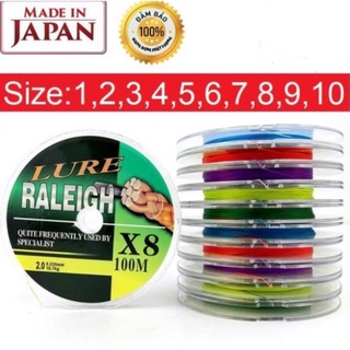 Dây dù câu cá pe lure x8 - 7 màu cao cấp