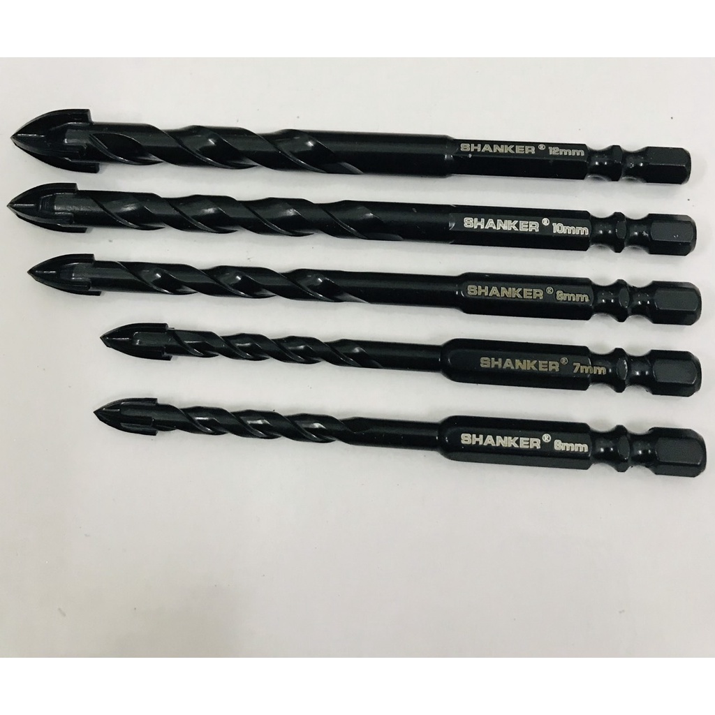 Mũi khoan đa năng cao cấp Shanker XỊN RẺ, khoan 4 chấu, 4 cạnh khoan tường khoan kính, khoan gạch khoan sắt khoan thép