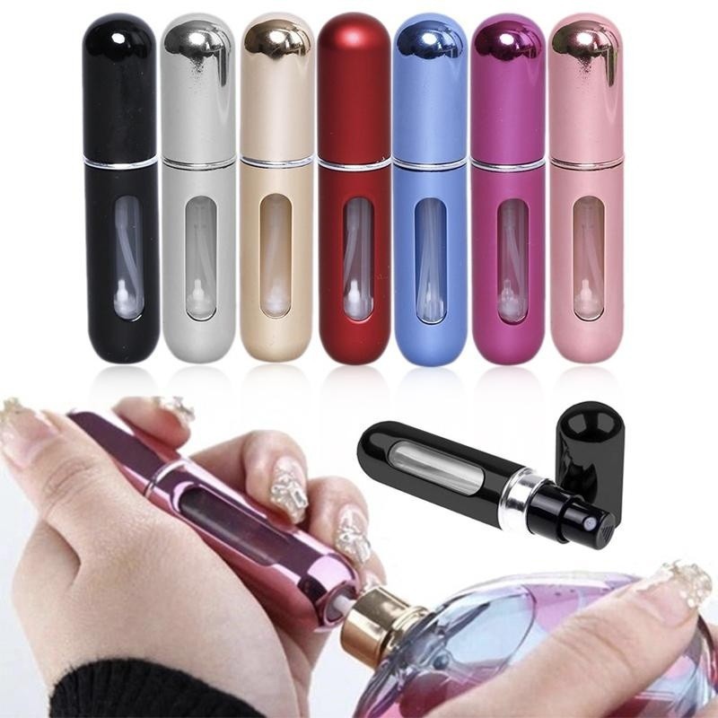 5ML Mini Perfume Bottle Container Aluminum Refillable Spray Perfume Bottle