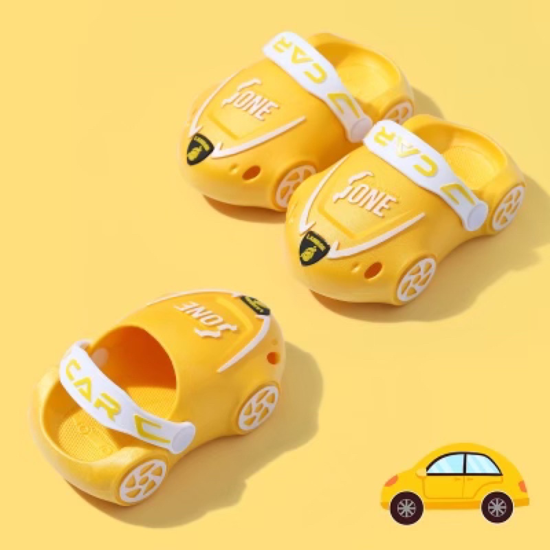 Dép cho bé dép sục cross cho bé trai bé gái hình oto từ 1-4 tuổi
