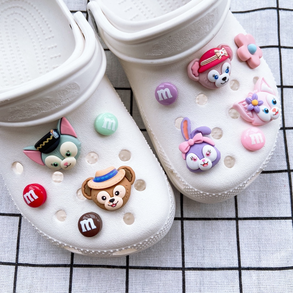 Sticker crocs Shoe Decoration for crocs đế caoSet 11 Phụ Kiện Nút Giày Thời Trang#