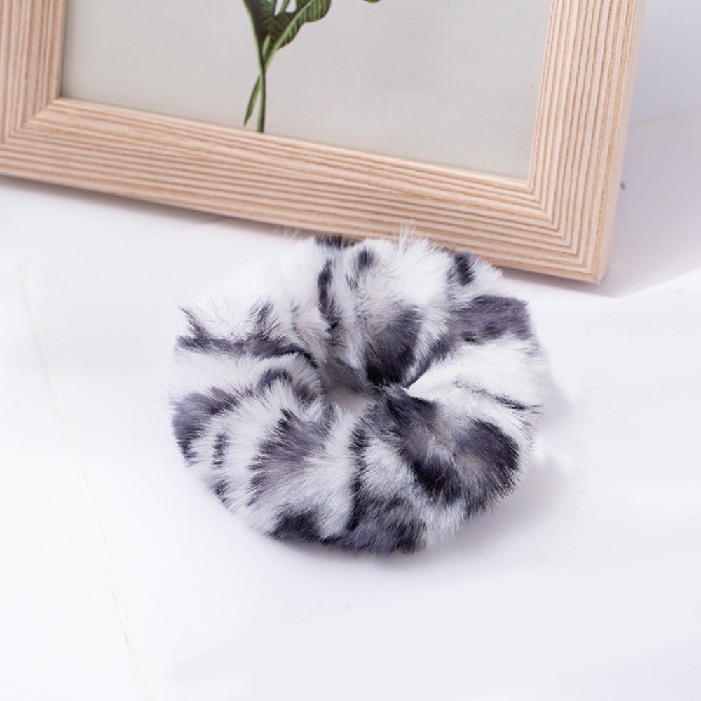 Dây Buộc Tóc Phối Lông Xù 19 Màu Tùy Chọn