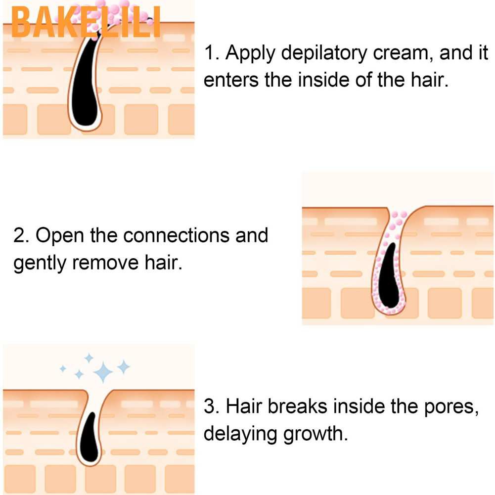 Bakelili 150ML Body Depilatory Cream Painless Hair Removal Skin‑Friendly Remover for Women Men