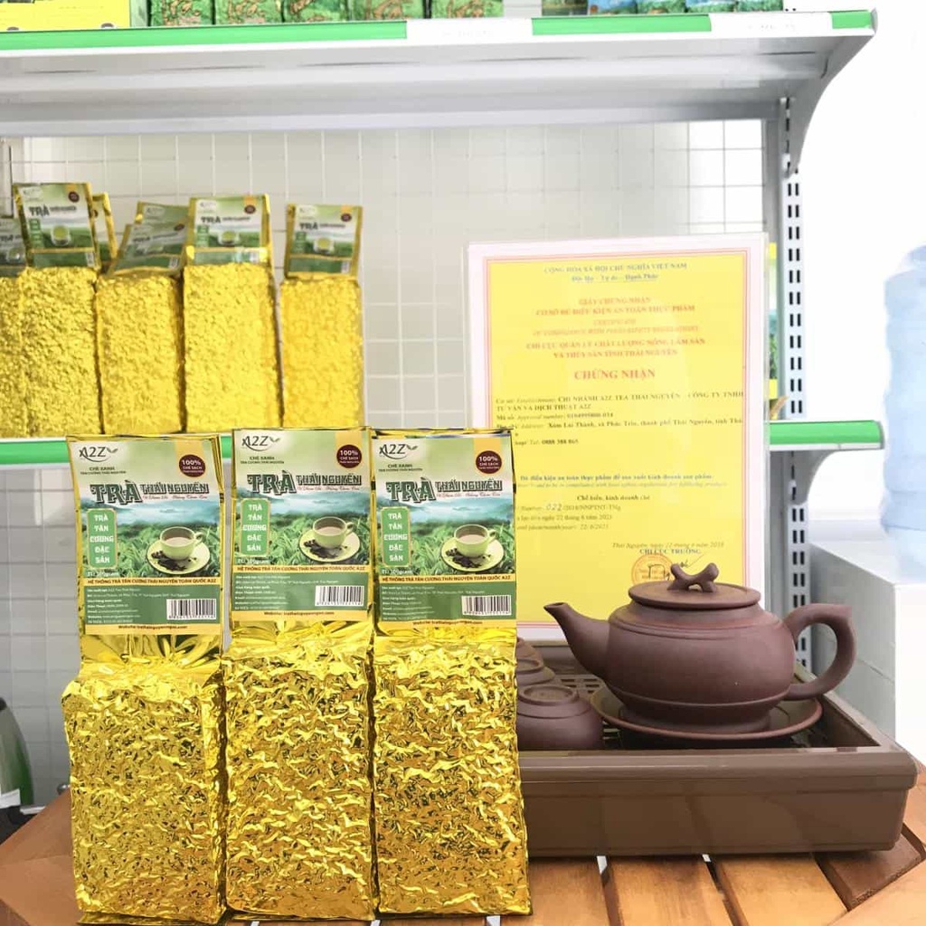 trà xanh trà mạn chè Thái Nguyên ngon gói 100gr hút chân không