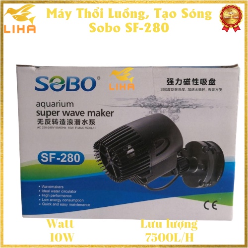 Máy Thổi Luồng Sobo SF-280 (10W - 7500L/H) - Máy Tạo Sóng Hít Nam Châm Cho Bể Cá