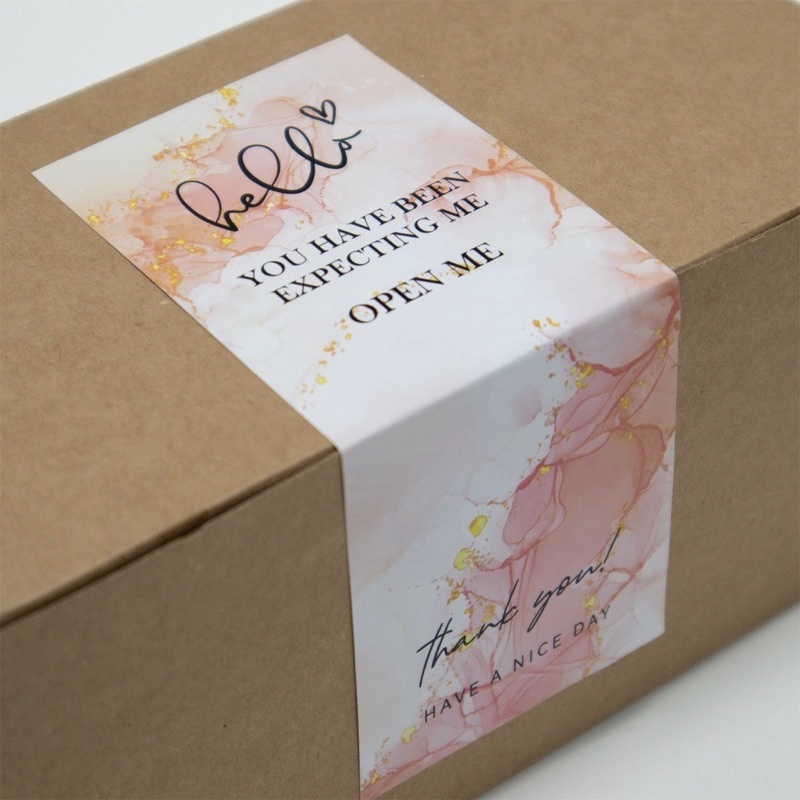 In Tem Decal Dán Hộp Carton, Tem Thank You Dán Niêm Phong Hộp theo yêu cầu