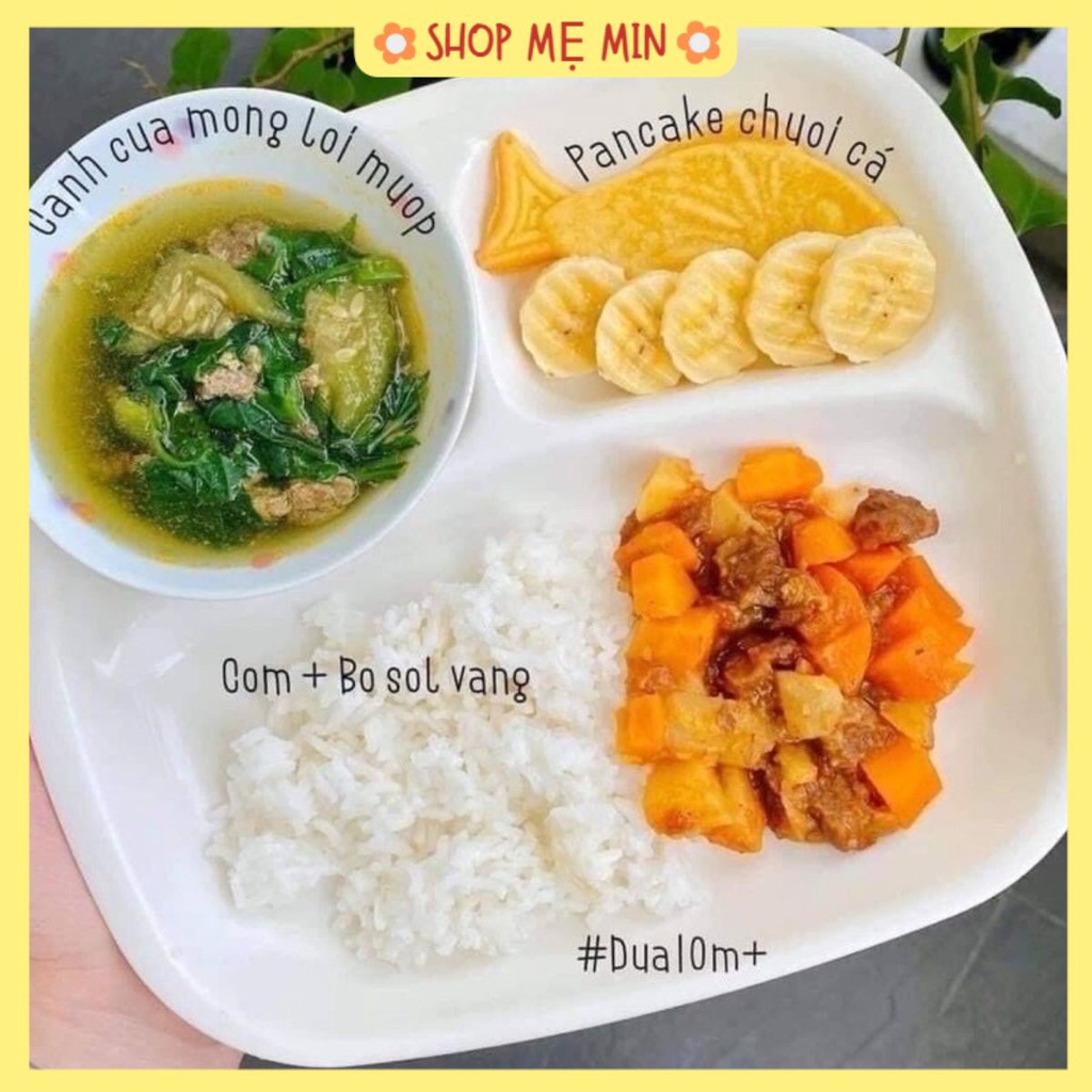 Khay vuông ăn dặm cho bé Nhật Bản