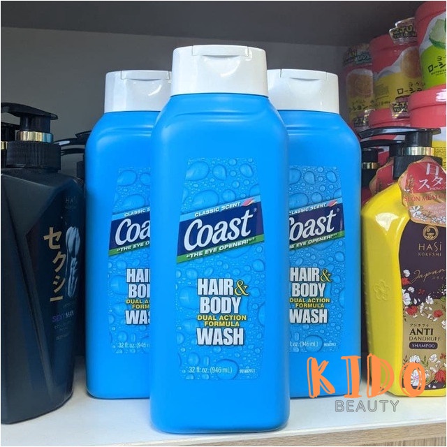 Sữa tắm gội nam Coast Hair & Body Wash Classic 946ml / Sữa tắm Coast Mỹ 532ml