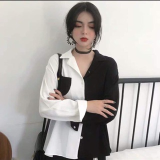 Sơ mi phối cổ vest