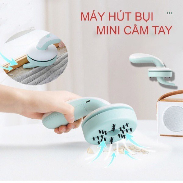 Máy Hút Bụi Mini Cầm Tay C500 Tiện Dụng - Hút Bụi Bàn Phím (Tặng kèm đầu hút mini và chổi quét)