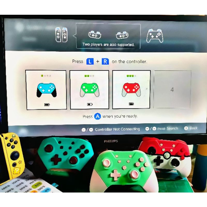 Tay cầm Nintendo Switch pro controller hãng AOLION - Full tính năng WAKE UP, NFC, TURBO,  tặng kèm cặp núm