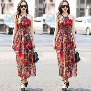 ĐẦM KIỂU XÒE CỔ YẾM IN HỌA TIẾT MP602 SO XINH 🎀(1MÀU) 🆕- kèm hình chụp thật sp 💯