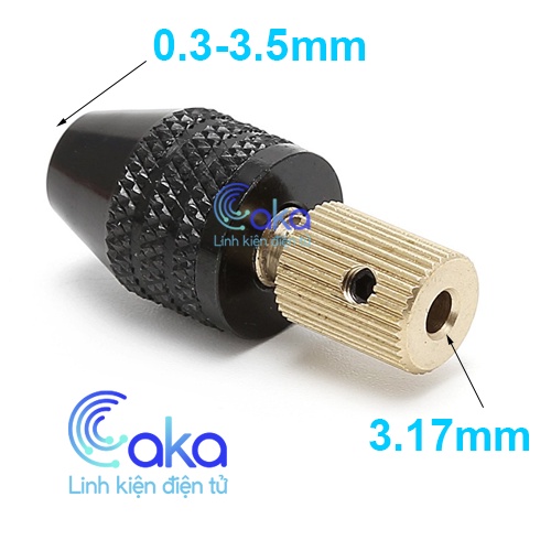 Bộ đầu kẹp mũi khoan 3.17mm motor 550