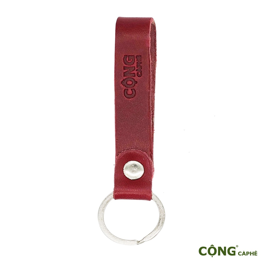 Móc khoá xe Cộng Cà Phê da thật 4 màu phong cách vintage