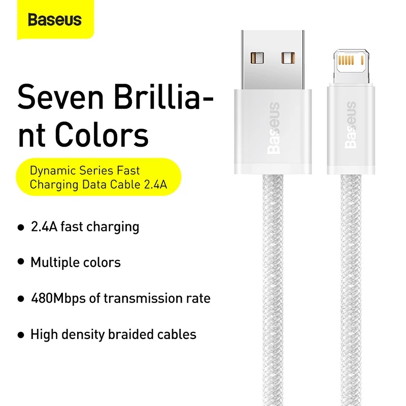 Dây cáp Baseus hỗ trợ sạc nhanh đầu cắm USB cho iPhone 13 Pro Max 12 mini pro max
