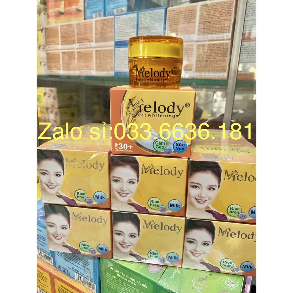 [ chính hãng-giá sỉ] kem MELODY giảm mụn- liền sẹo-mờ thâm-nuôi dưỡng làn da trắng sáng và mềm mịn hủ 8G