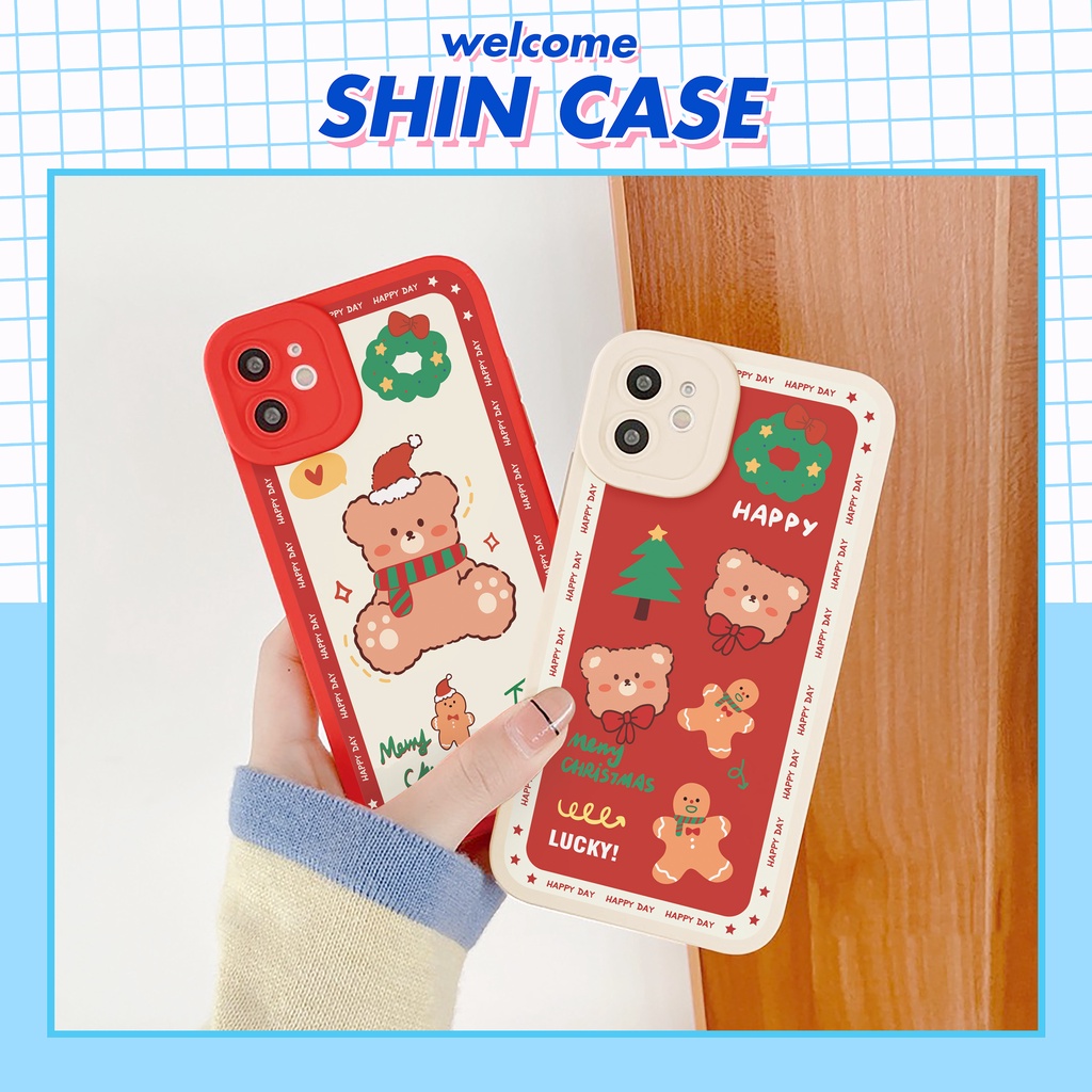 Ốp lưng iphone Gấu an lành cạnh vuông 6/6plus/6s/6splus/7/7plus/8/8plus/x/xr/xs/11/12/13/pro/max/plus/promax