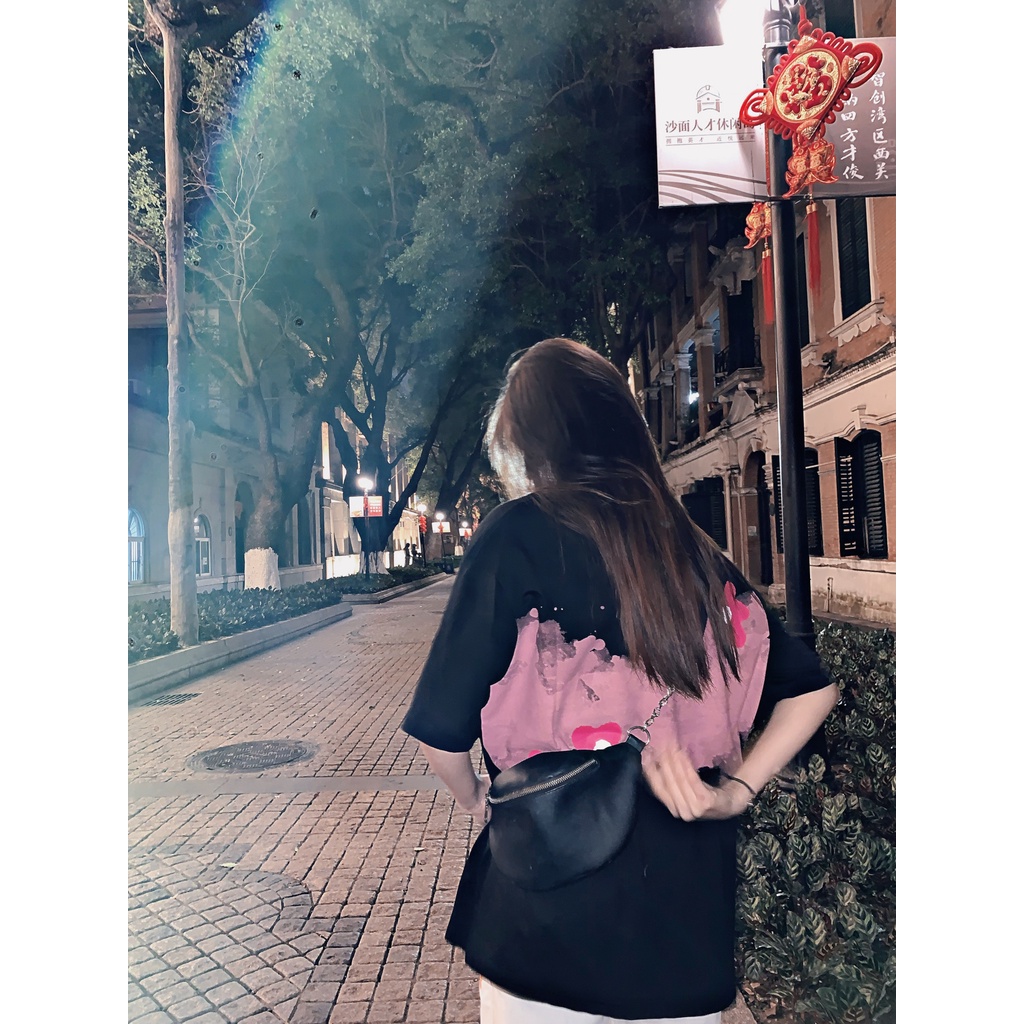 Xiaozhainv Áo thun tay ngắn cổ tròn in họa tiết thời trang cho nữ | BigBuy360 - bigbuy360.vn