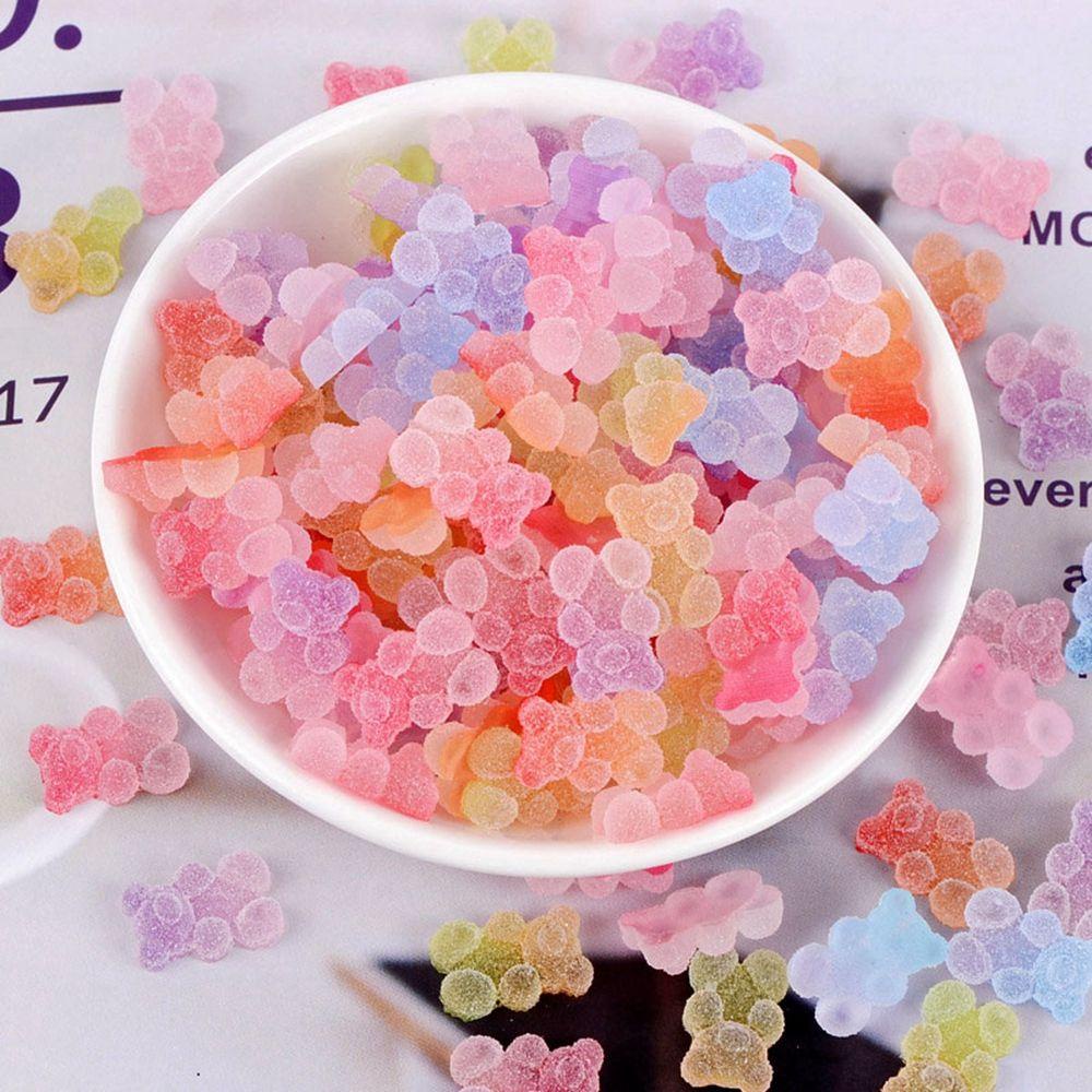 Bộ 20 Mặt Dây Chuyền Bằng Resin Mềm Màu Kẹo DIY Charms