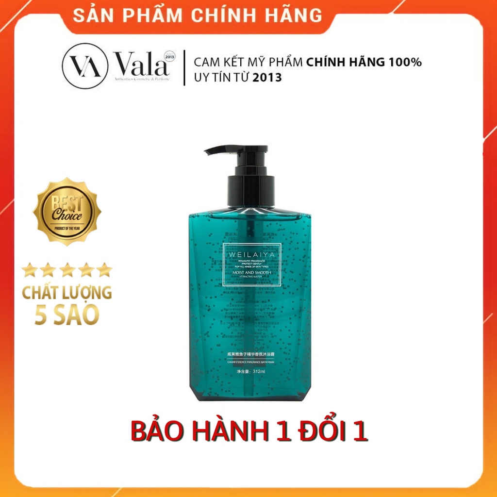 Sữa tắm Weilaiya trắng da hương nước hoa xanh